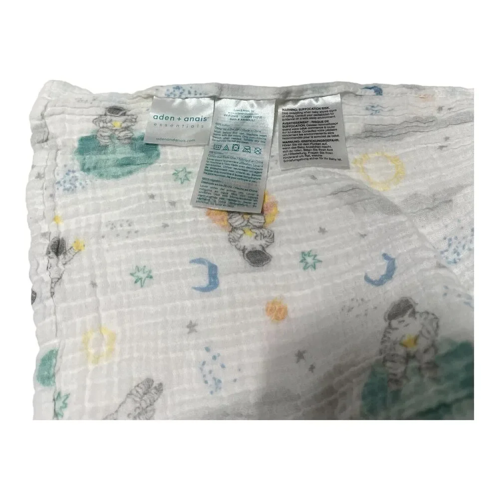 Aden + Anais Muslin Swaddle Baby Blanket Space Astronaut Planets